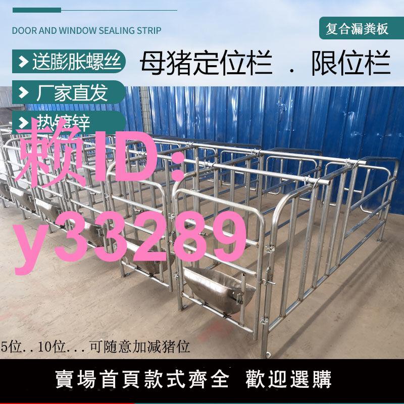 母豬限位欄定位欄復合板限位10位養殖裝置落地式國標熱鍍母豬產床