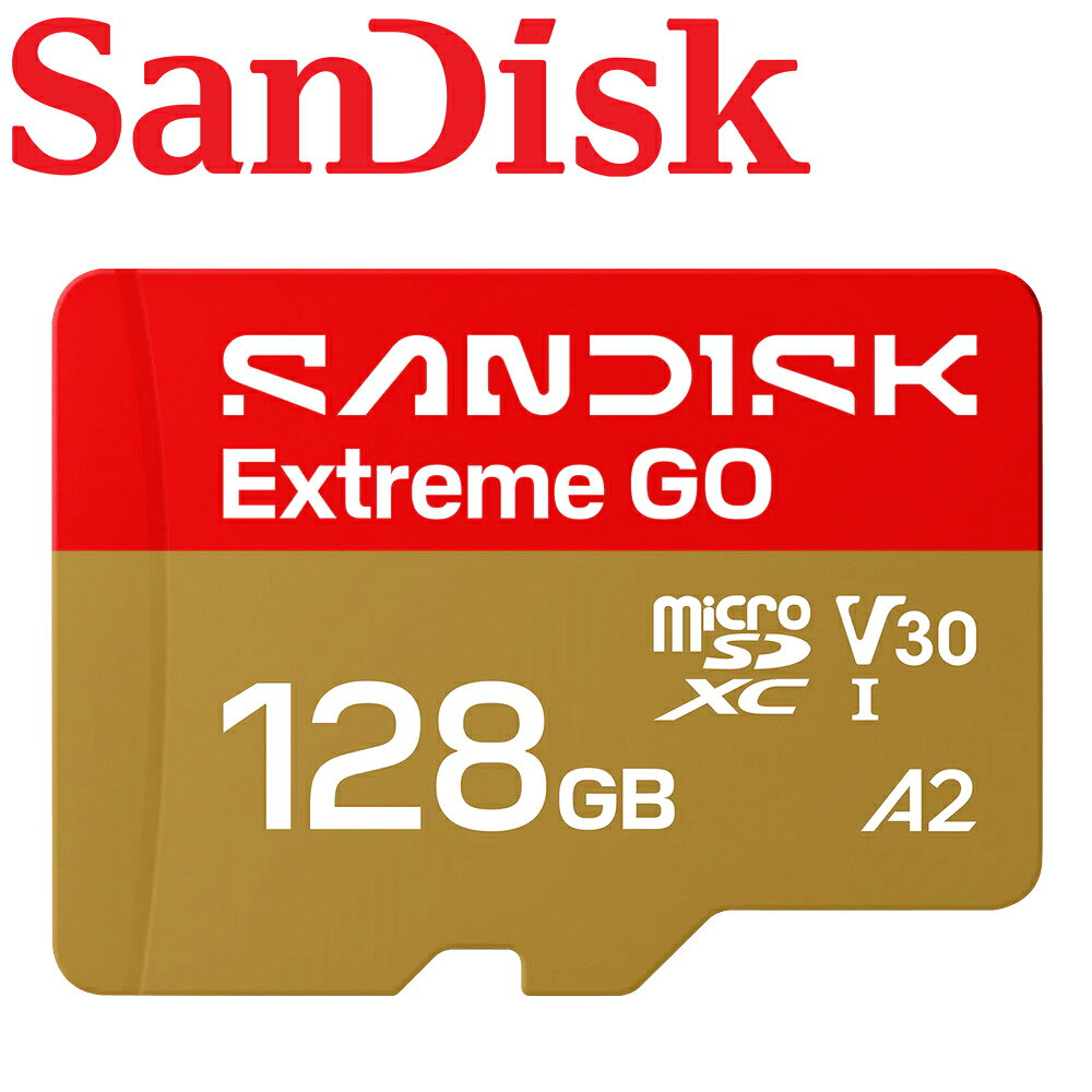 【公司貨】sandisk 128gb extreme go microsdxc tf ush-i u3 v30 a2 記憶卡