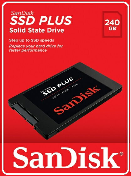 SanDisk SDSSDA-240G-G26 Plus 升級版 240G 2.5吋7mm固態硬碟