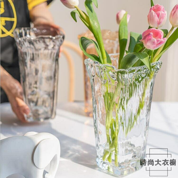 ❀樂天優選好物❀ 玻璃花瓶北歐透明客廳擺件現代簡約水培瓶【極有家】