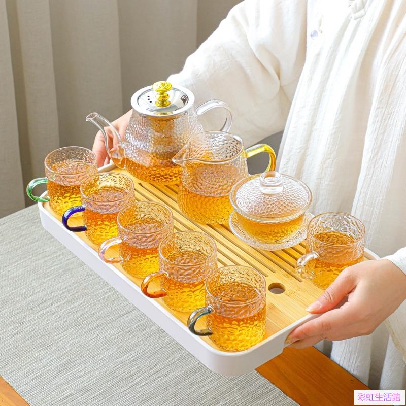 耐熱高溫玻璃茶具家用功夫茶杯套装客廳泡茶壺小茶台