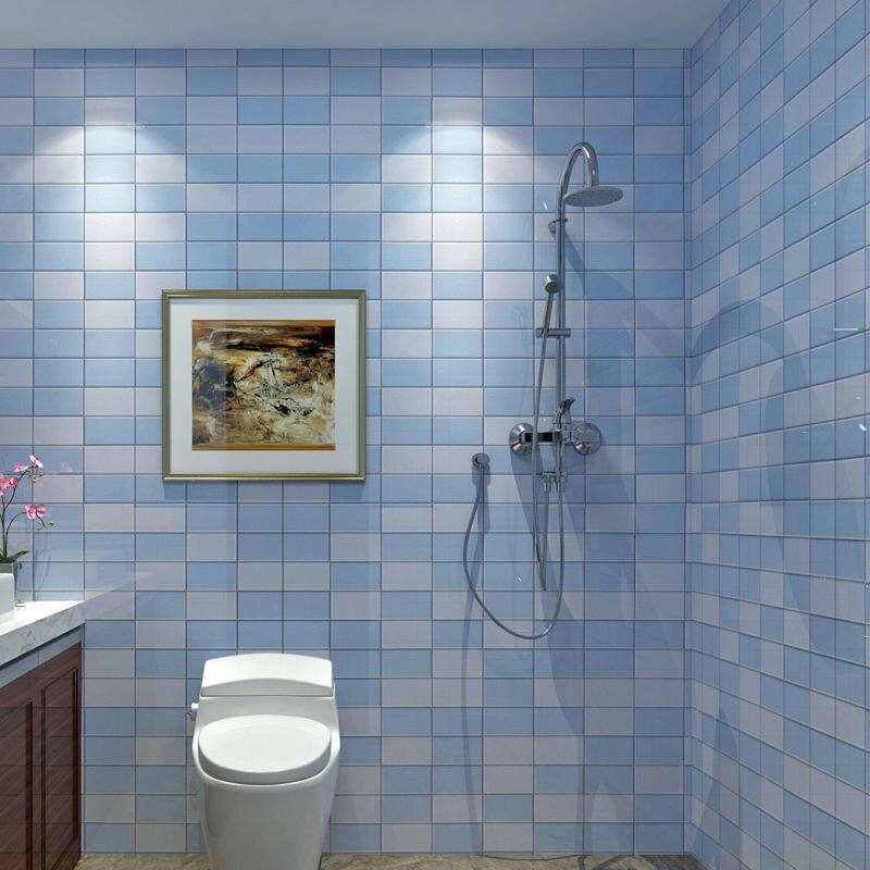防水墻貼浴室衛生間墻紙自粘貼紙廁所裝飾洗澡間廚房防油瓷磚壁紙