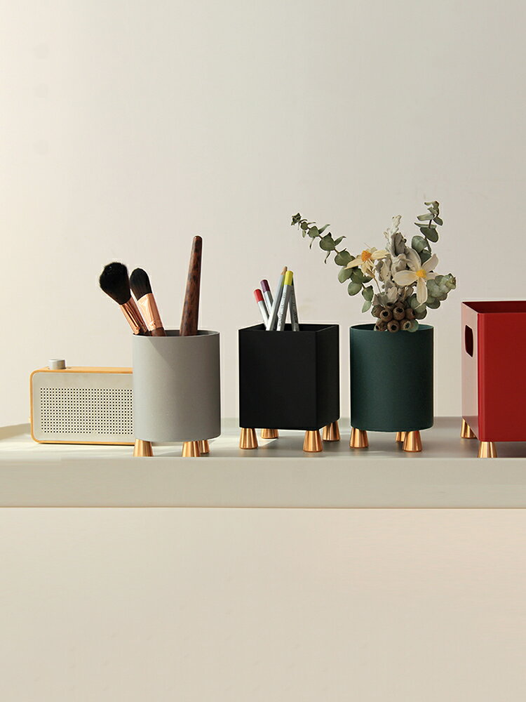 北歐ins創意簡約筆筒學生桌面文具雜物收納盒個性時尚可愛辦公室