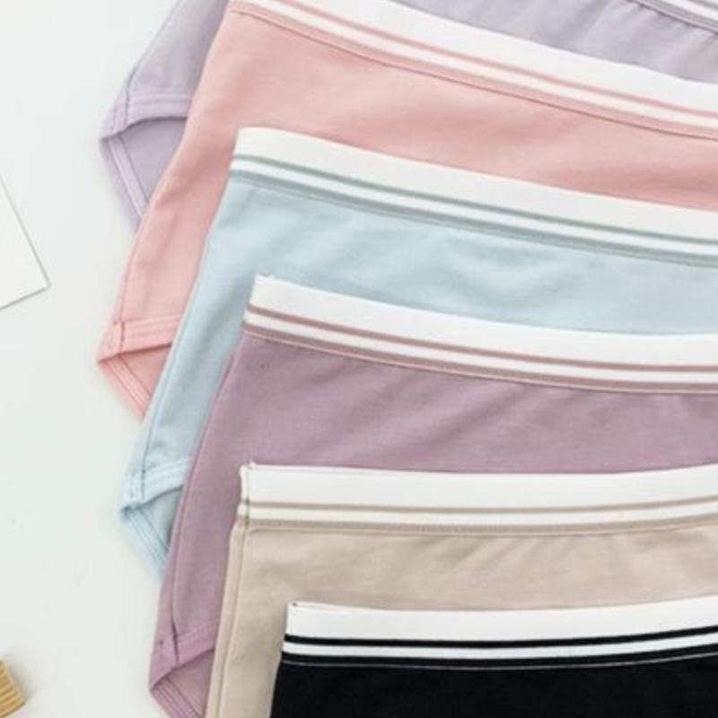 馬卡龍色有機棉可愛貓咪內褲 中腰 F碼 938 7