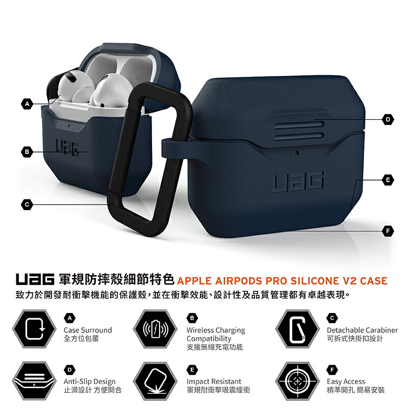 UAG 二代 耐衝擊 防摔殼 保護殼 軟殼 耳機殼 矽膠殼 適用於AirPods Pro 1代 2代 5