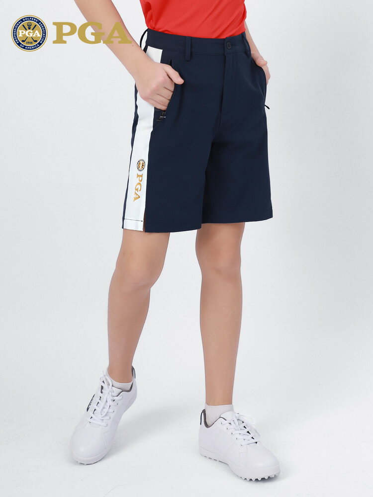 美國PGA兒童高爾夫服裝男童短褲青少年夏季運動球褲子彈力速干