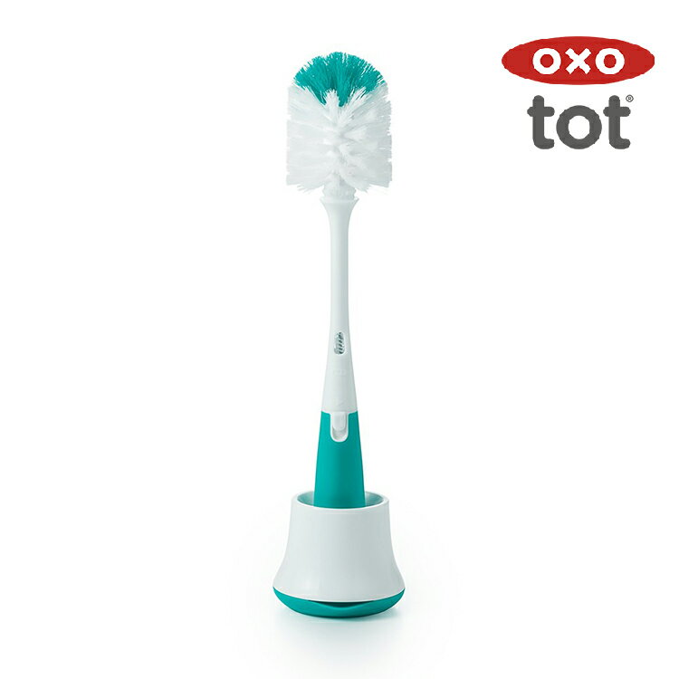 OXO tot 瓶罐清潔兩用刷(附底座) 奶瓶清潔、奶瓶刷 憨吉小舖