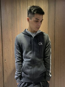 美國百分百【全新真品】 Calvin Klein 外套 CK 保暖 logo連帽外套 防風 黑色 AP13