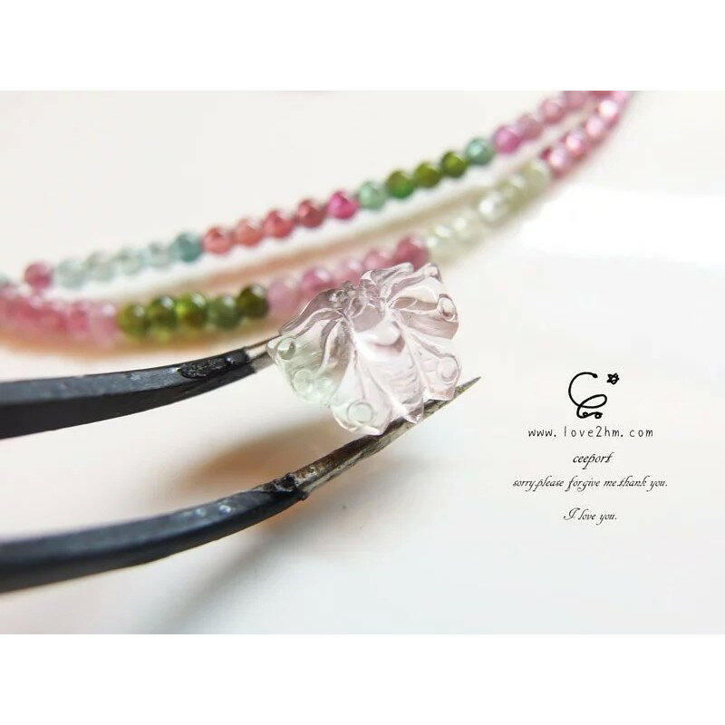 蝴蝶-碧璽雕件 9425/碧璽/水晶飾品/ [晶晶工坊-love2hm]