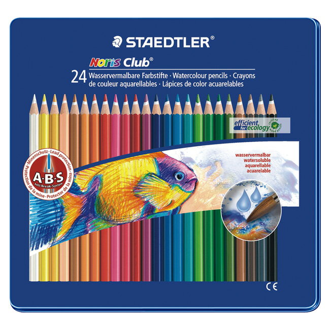 【文具通】STAEDTLER 施德樓 MS14410M24 德國 ABS 水性色鉛筆 24色 鐵盒 封面因廠商進貨有所不同 A1340312