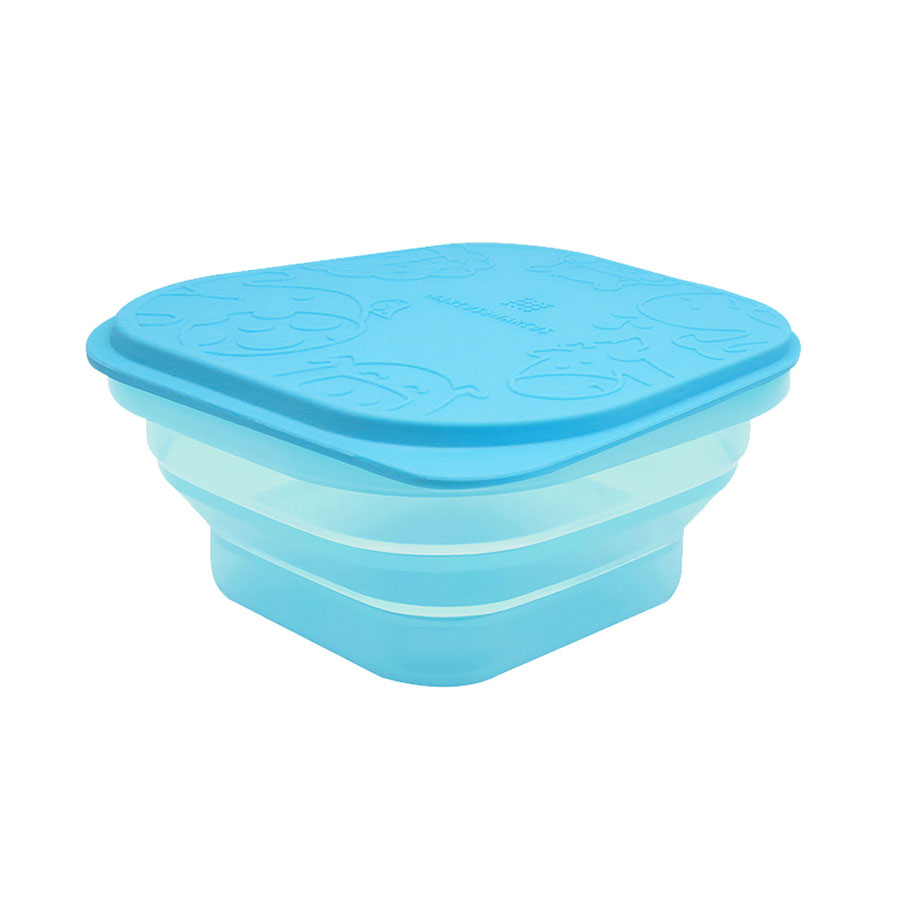 【加拿大 Marcus & Marcus】果凍矽膠摺疊保存盒 (藍)