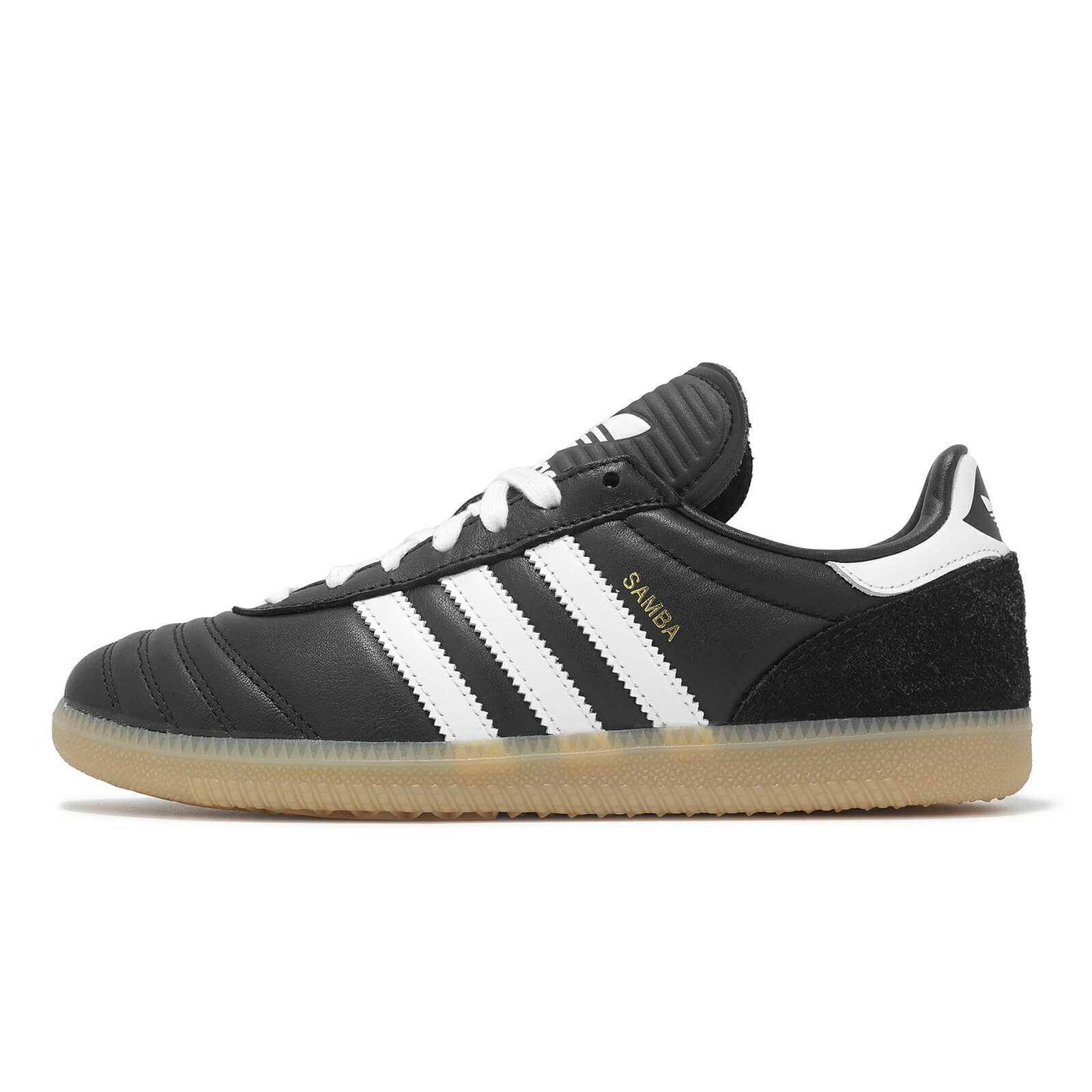 adidas 休閒鞋 Samba JP 男鞋 女鞋 黑 白 皮革 膠底 復古 三葉草 愛迪達 JQ9056