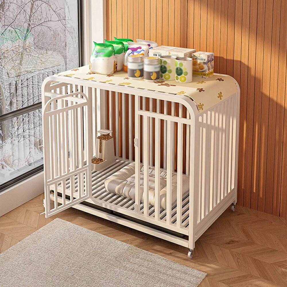 免運 室內中大型犬狗籠子 家用帶廁所一體式加高加厚寵物籠 狗籠 狗屋