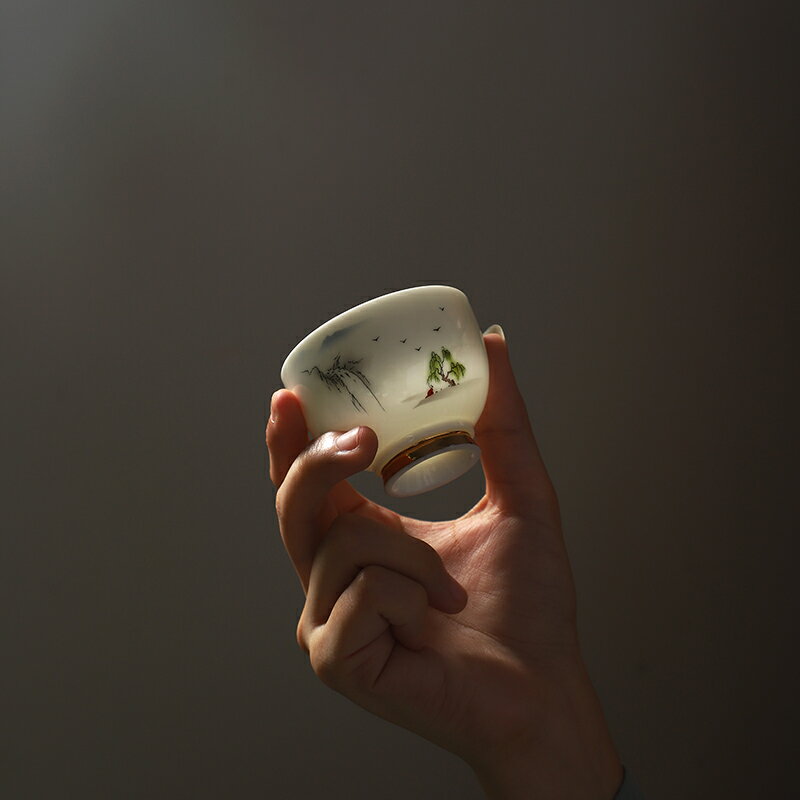 家用茶道茶杯陶瓷加厚耐高溫泡茶杯茶盞茶具配件小茶杯品茗杯套裝 4
