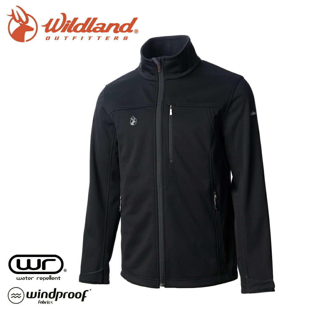 【Wildland 荒野 男 三層貼防風保暖功能外套《黑》】0A72908/夾克/運動外套/抗風透氣