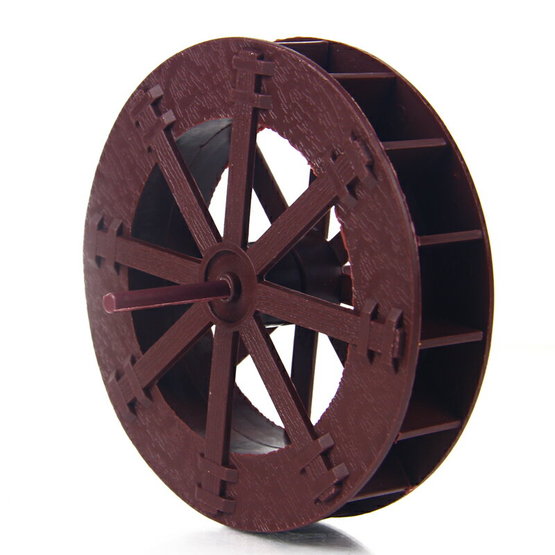 水倒流擺件風水輪水車噴泉流水魚缸假山盆景水車風水輪招財轉運輪 3