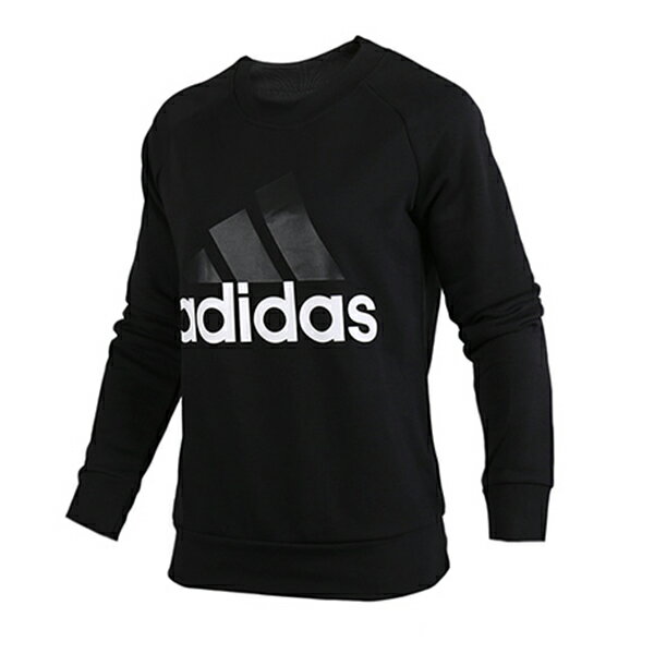 【ADIDAS】愛迪達 ESS LIN SWEAT 女子 黑 長袖 上衣 -S97079