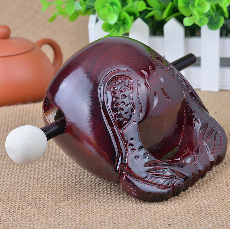 木魚 木魚 佛教用品寺廟家用禮佛木雕擺件老料香樟木法器木魚 實木木魚『CM44655』