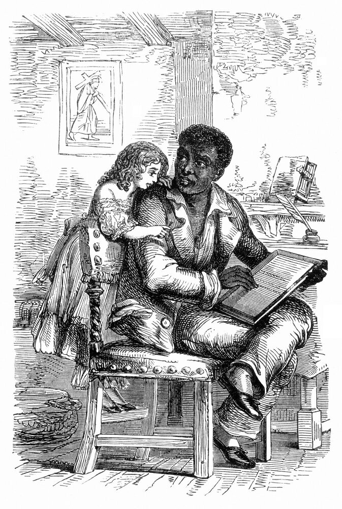 Posterazzi: Uncle TomS CabinNuncle Tom And Little Eva Wood Engraving ...