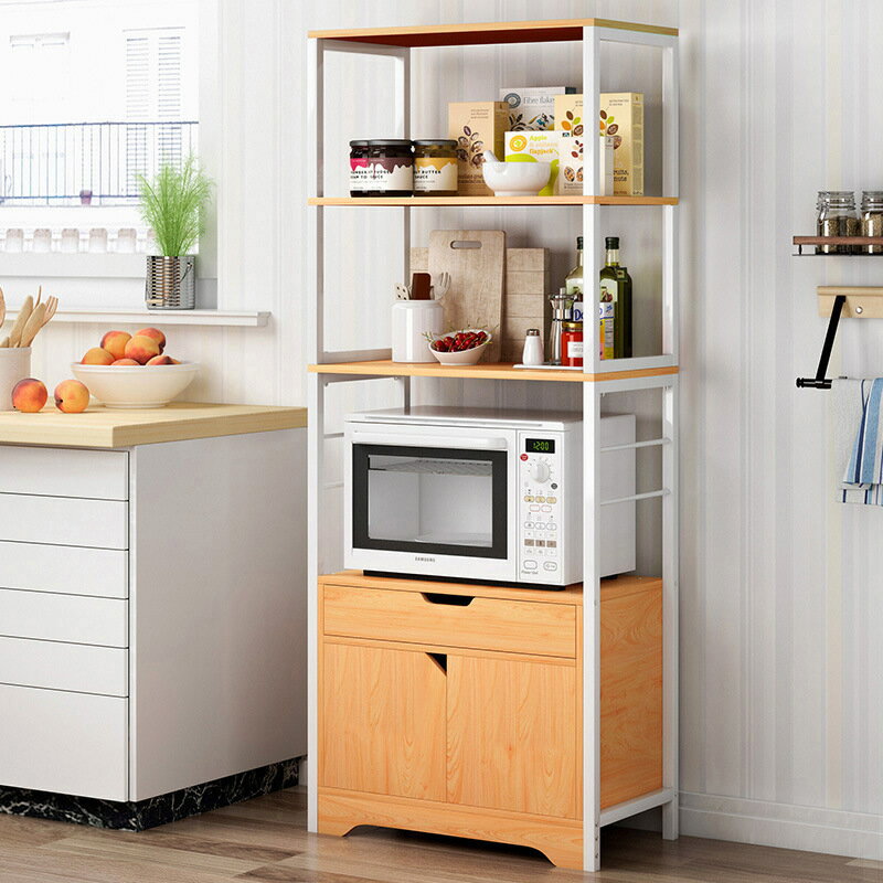 APP下單享點數9% 廚房置物架落地式多層微波爐架子櫥柜烤箱收納用品家用放鍋儲物架