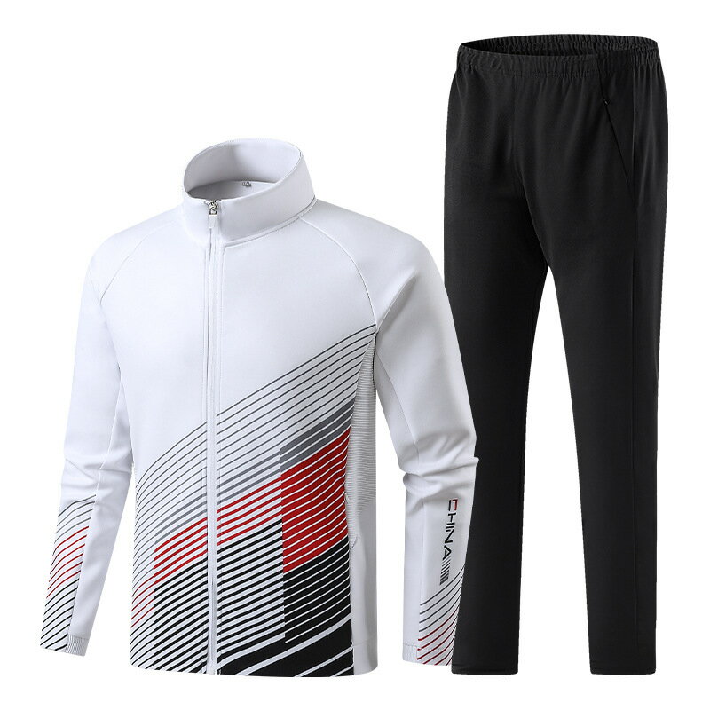 【巴黎精品】運動套裝兩件套休閒服-立領印花夾克長褲男運動服6款a1he28