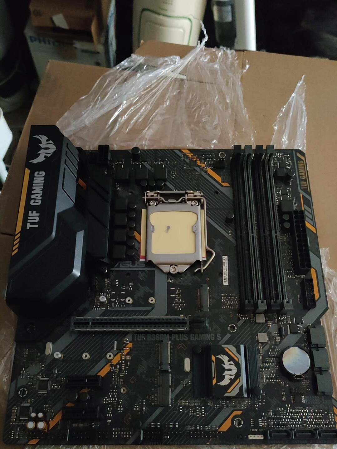 華碩TUF B360M-PLUS GAMING S 主機板 1151針 8 9代 平臺 雙M.2 硬碟介面 原裝 拆機 成色 新擋板