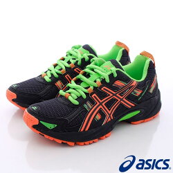 日本asics亞瑟士避震系列(黑綠)中大童段-9009