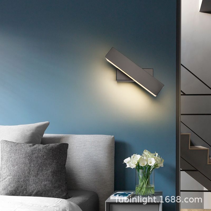 可開發票 北歐簡潔創意壁燈LED臥室壁燈床頭燈現代簡約客廳樓梯過道裝飾燈 免運