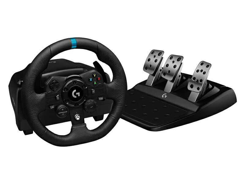 【】羅技 G923 賽車遊戲方向盤 力回饋 三踏板 可支援PS5 PS4 PC