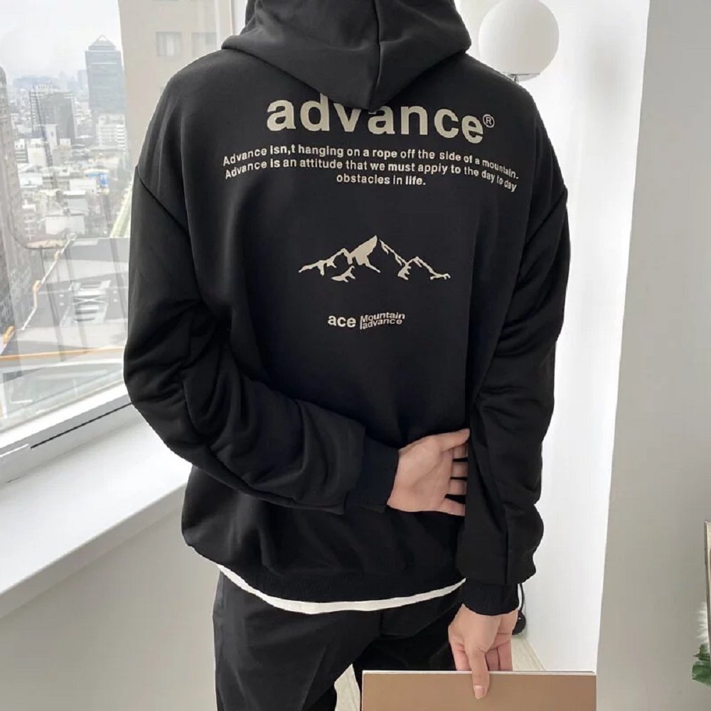 Advance印花字母連帽T(3 Color)