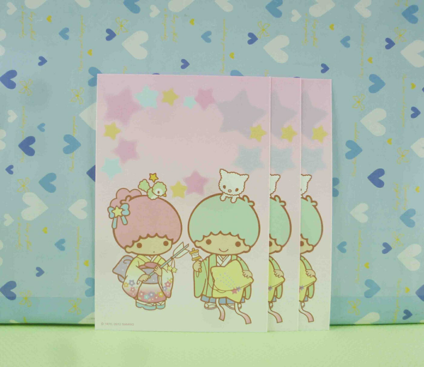 【震撼精品百貨】Little Twin Stars KiKi&LaLa 雙子星小天使 卡片組(3入)-過年造型-粉色 震撼日式精品百貨