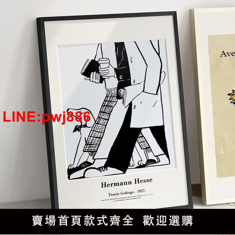 {臺灣公司 可開發票}簡約鋁合金相框掛墻a3畫框海報框拉絲金屬a4拼圖框a2裝裱極簡