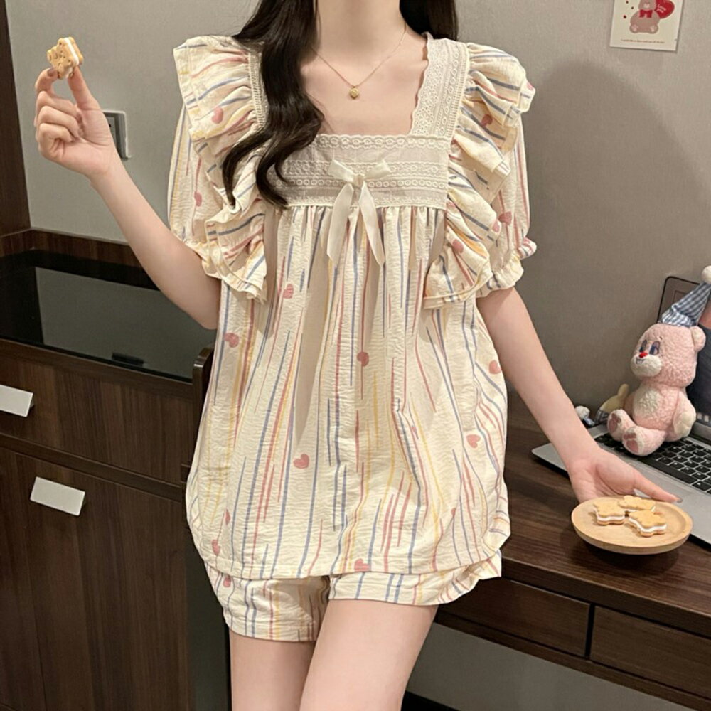 ＊ORead＊薄款短袖套裝家居服睡衣(圖片色M~2XL)【限定加碼✿全館滿額再折】