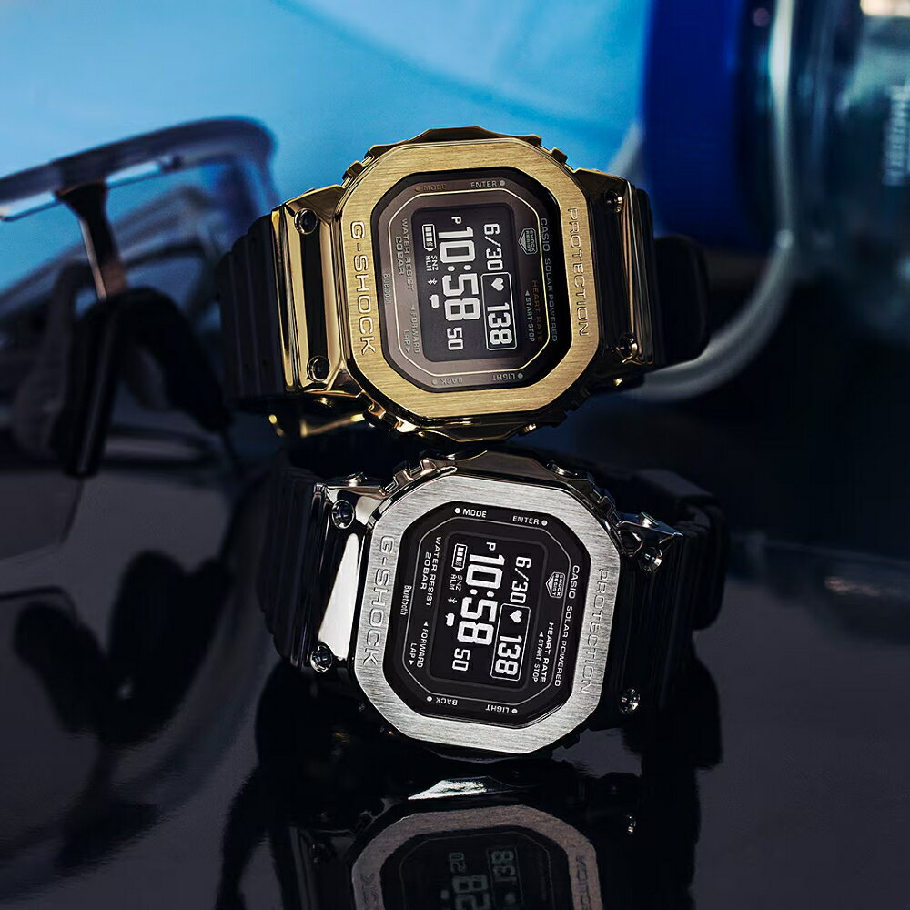 CASIO卡西歐 G-SQUAD  GM-H5600 系列 GM-H5600-1  追蹤睡眠 血氧儀 多功能運動方形腕錶 黑銀色 44mm｜樂天領券現折★全館特惠中★指定刷卡回饋10% 6