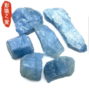 天然海藍寶原石大顆粒擺件diy吊墜飾品收藏擺件礦石教學標本寶藍