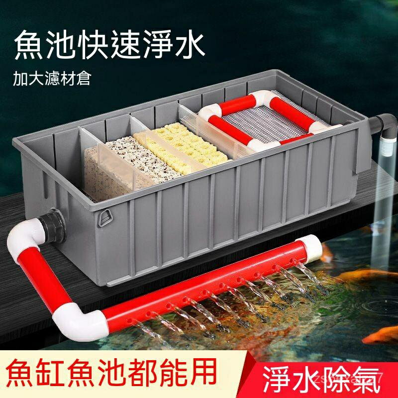 110v魚缸過濾箱 水族箱過濾器 過濾箱淨水過濾盒 魚缸過濾 水族用品 魚缸上置過濾器 過濾槽 生態凈水循環