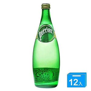 法國 沛綠雅perrier天然氣泡礦泉水 750ml x 12瓶 (玻璃) 免運費 沛綠雅 perrier 氣泡水 礦泉水