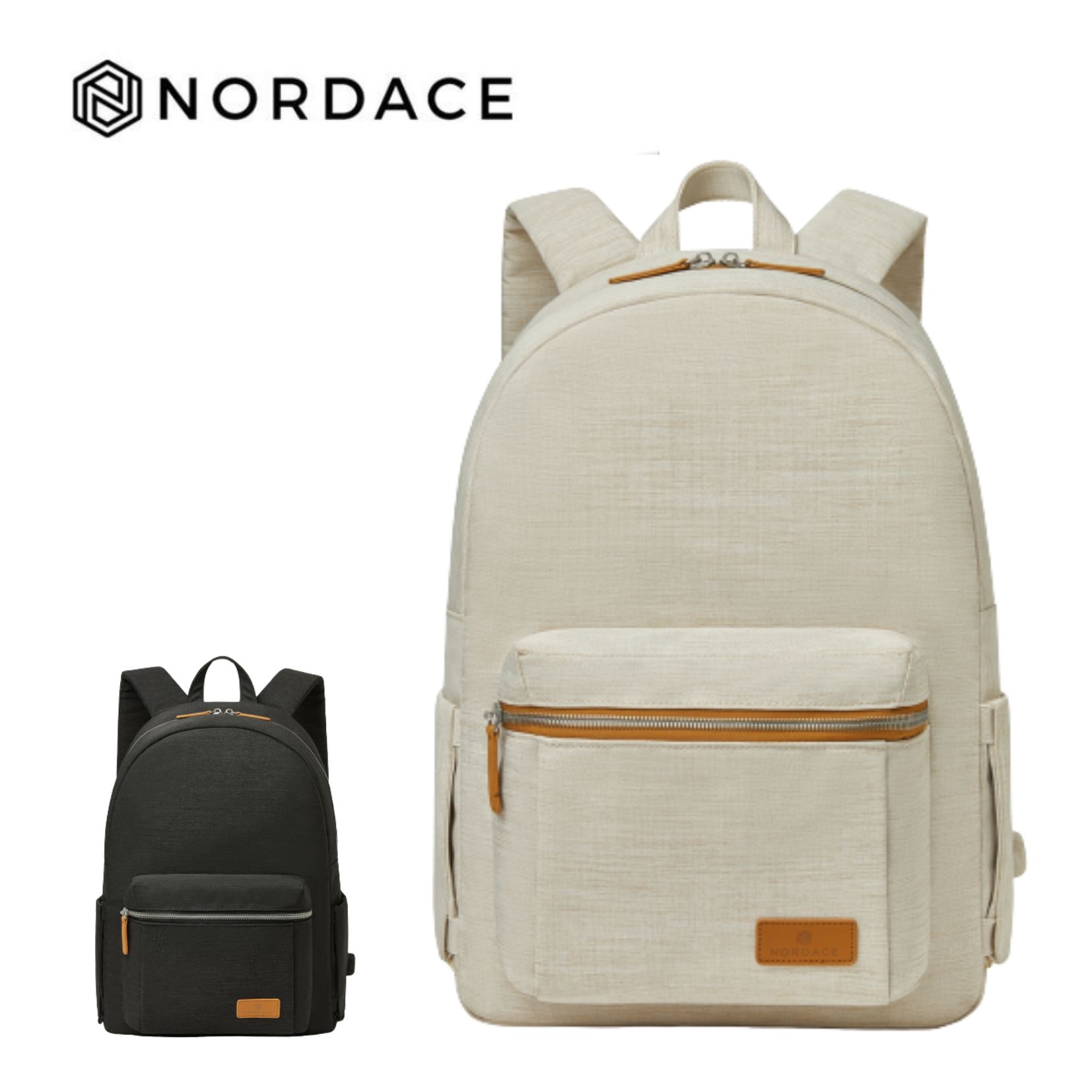 Nordace Siena Pro 後背包 雙肩包男女百搭通勤背包 側背包 防潑水 兩色可選-米色 經典