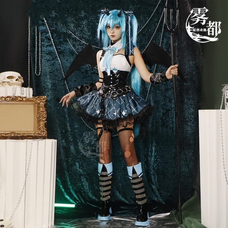 快速出貨 霧都動漫小浣熊COS服聯動MIKU小惡魔COSPLAY服裝二次元C服全套女