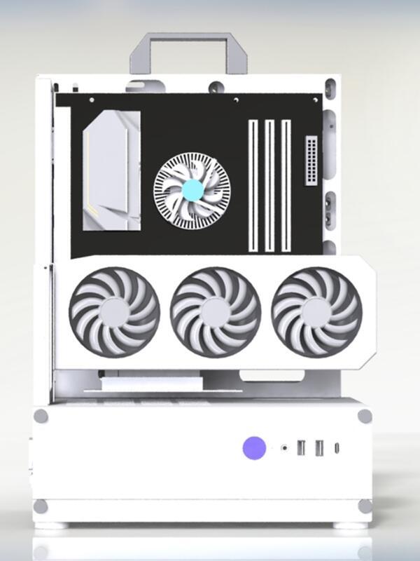 【全館免運】開放式機箱 matx電腦機箱機架 水冷atx創意itx臺式機箱創意個性 主機小機箱