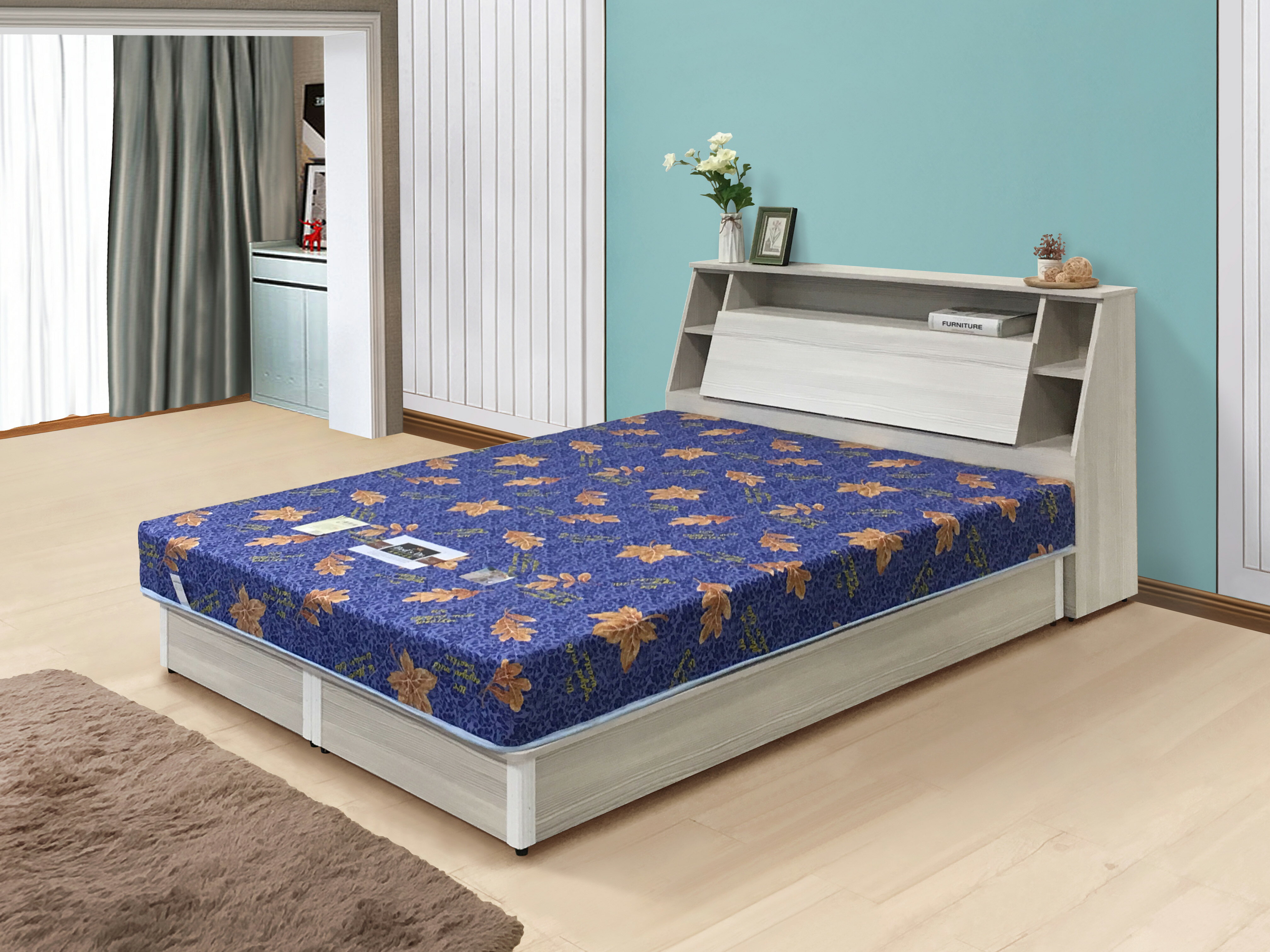 《特琳》 彈簧床 藍色 全新床墊 硬式床墊 五尺 六尺 2.6mm高碳鋼彈簧 冬夏蓆面 舒柔緹花布 高品質 舒適 【新生活家具】