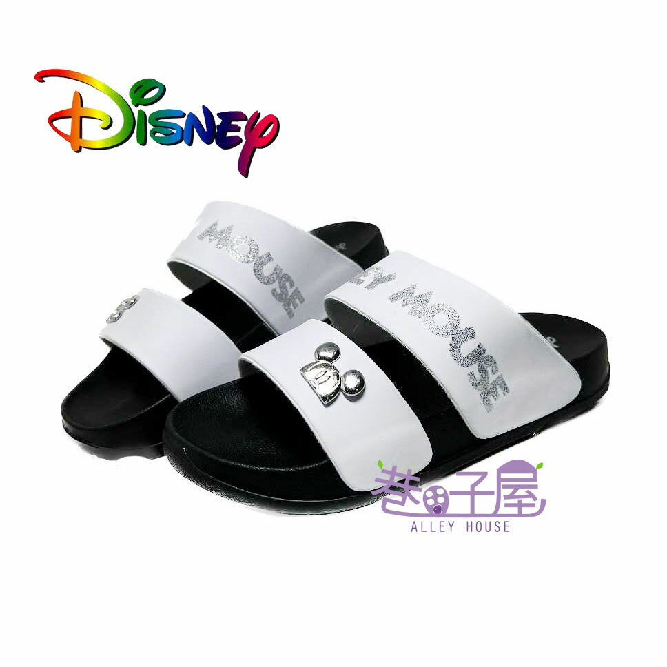 DISNEY迪士尼 女鞋 米奇 超輕量 拖鞋 運動拖鞋 [119611] 白黑【巷子屋】