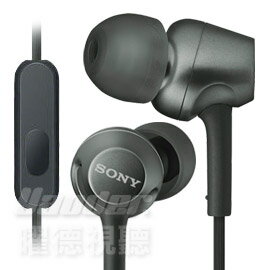 【曜德】SONY MDR-EX255AP 黑 細膩金屬 耳道式耳機 線控MIC ★ 送收納盒 ★