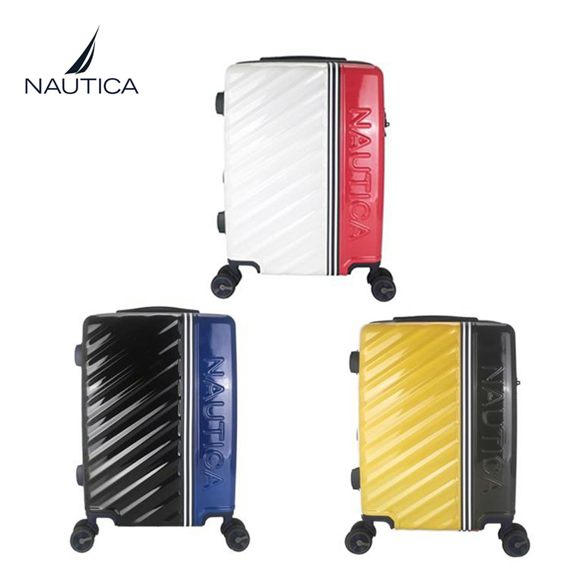 【NAUTICA】 24吋跳色經典防摔行李箱(ABS+PC防撞耐磨材質) | 旅行旅行箱 登機航空箱 商務辦公箱