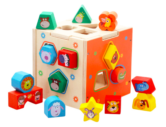 【晴晴百寶盒】預購 木製幾何形狀配對動物形狀智力盒 可愛動物積木 親子早教 益智遊戲玩具 平價促銷 禮物禮品 CP值高P065