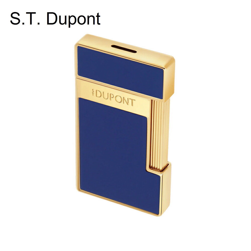 S.T.Dupont 都彭 slimmy 打火機 藍/金 28225