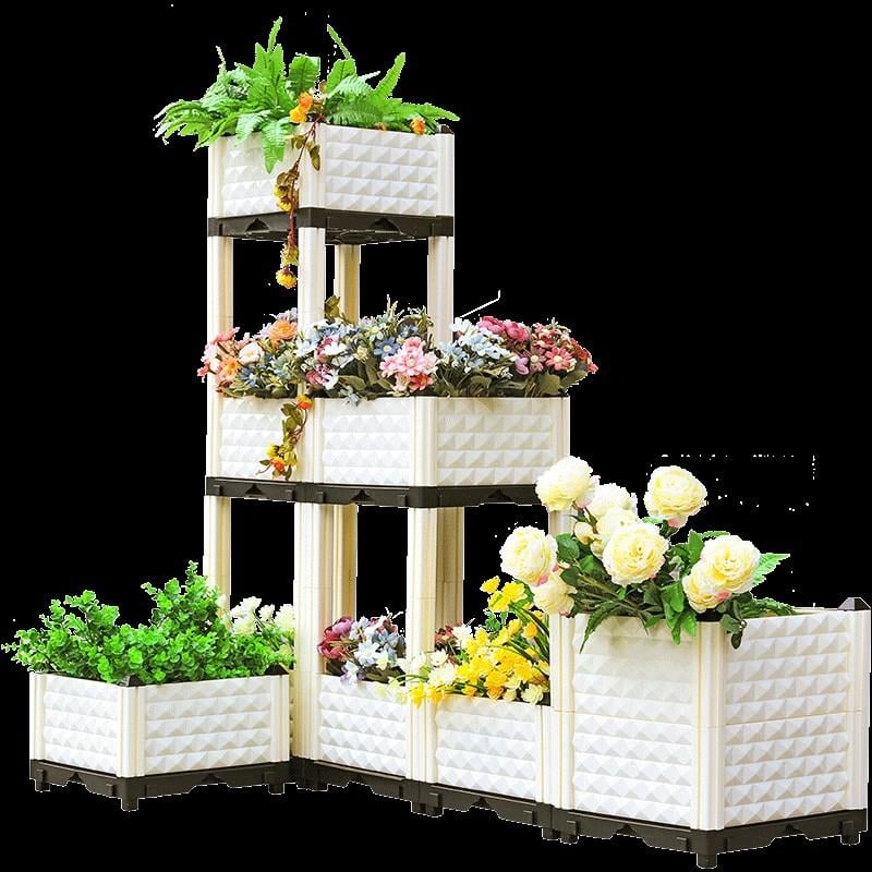 【HK出貨】種菜神器家庭陽臺蔬菜種植箱塑膠長方形槽花盆屋頂樓戶外家用花箱