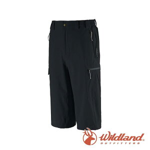 【wildland 荒野】男 高彈性抗UV防潑貼袋七分褲『夜空灰』0A91372