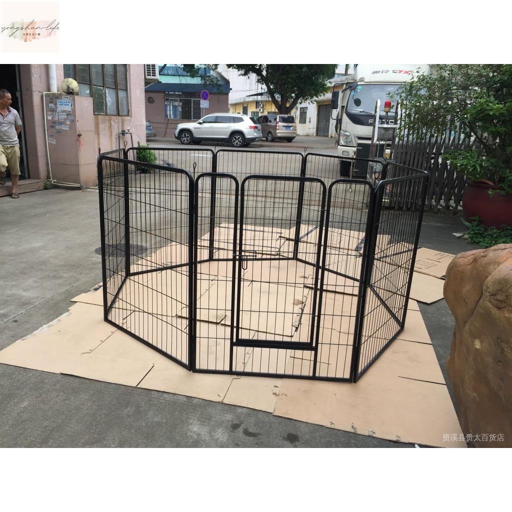 狗圍欄 方管寵物隔離防護門 訂製批發折迭寵物用品狗柵欄直髮