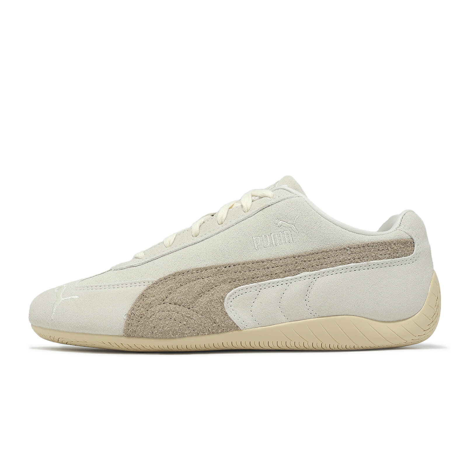Puma 休閒鞋 Speedcat Elevated Wns 女鞋 米 棕 低筒 麂皮 賽車鞋